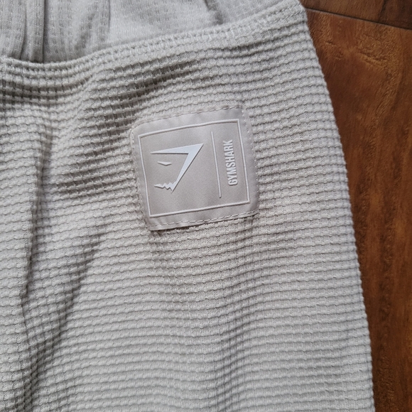 Gymshark Cream Athletic Shorts Lightweight Elastic Waist - Picture 4 of 6